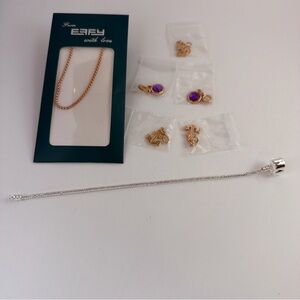 EFFY Necklace + 5 charms Celebrity Cruise 2026 with Silvertone bracelet